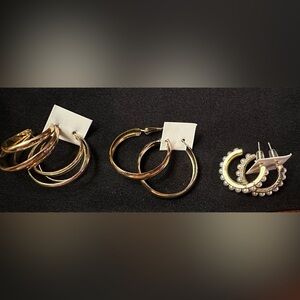 Gold plated hoop earrings